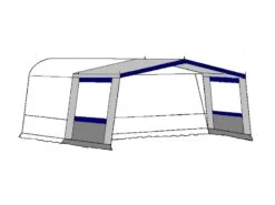 Te Velde Hele Luifel Voor Voortent 240 Cm. Blauw Season