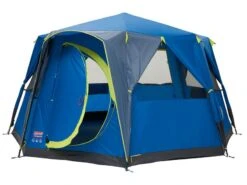 Coleman Familie Tent Octagon Blue-lime -Buiten Kamperen Promotie 64 2 coleman familie tent octagon blue lime 2000035750