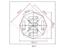 Coleman Familie Tent Octagon Blue-lime -Buiten Kamperen Promotie 64 3coleman familie tent octagon blue lime 2000035750