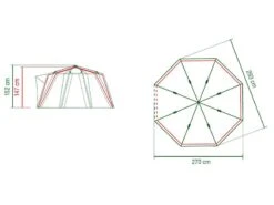 Coleman Familie Tent Octago Blue-lime -Buiten Kamperen Promotie 65 2 coleman familie tent octago blue lime 2000035194