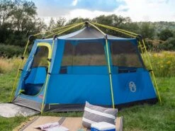 Coleman Familie Tent Octago Blue-lime -Buiten Kamperen Promotie 65 5 coleman familie tent octago blue lime 2000035194