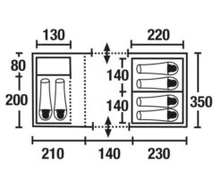 High Peak Porto 6 -Buiten Kamperen Promotie high peak koepeltent porto 6 plattegrond 12240 2