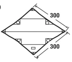 High Peak Tarp 1 -Buiten Kamperen Promotie high peak tarp 1 afmeting 10030 2